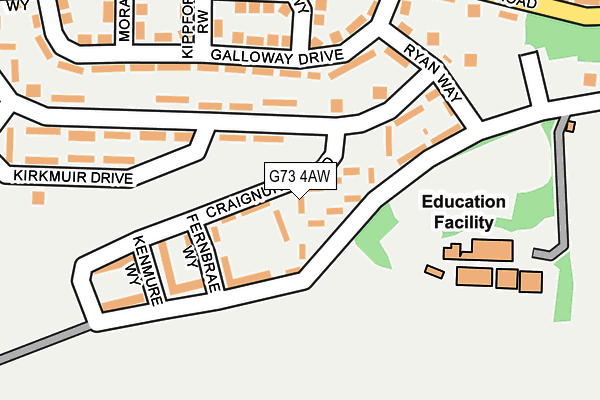 G73 4AW map - OS OpenMap – Local (Ordnance Survey)