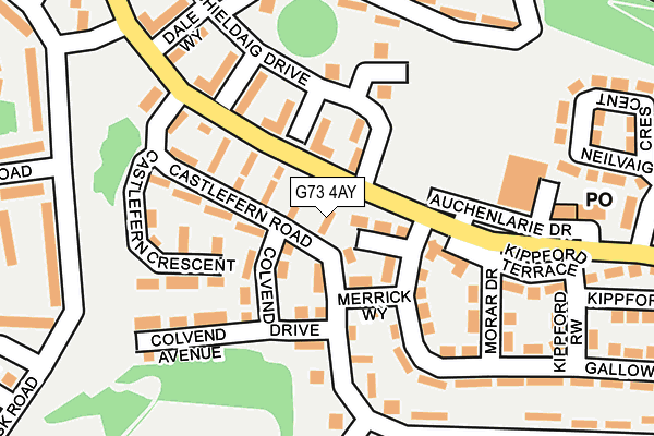 G73 4AY map - OS OpenMap – Local (Ordnance Survey)