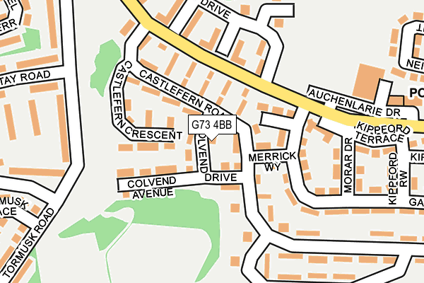 G73 4BB map - OS OpenMap – Local (Ordnance Survey)