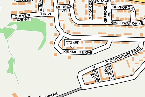 G73 4BD map - OS OpenMap – Local (Ordnance Survey)