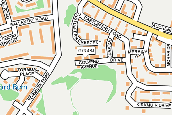 G73 4BJ map - OS OpenMap – Local (Ordnance Survey)
