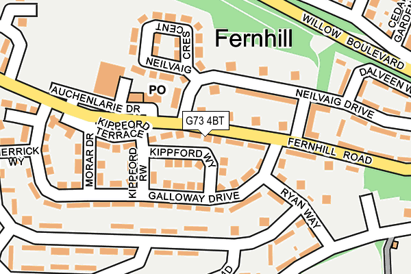 G73 4BT map - OS OpenMap – Local (Ordnance Survey)
