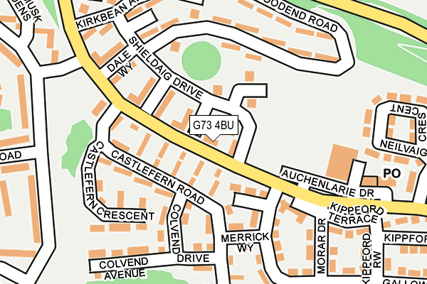 G73 4BU map - OS OpenMap – Local (Ordnance Survey)