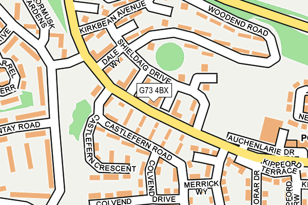 G73 4BX map - OS OpenMap – Local (Ordnance Survey)