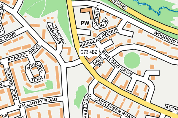 G73 4BZ map - OS OpenMap – Local (Ordnance Survey)