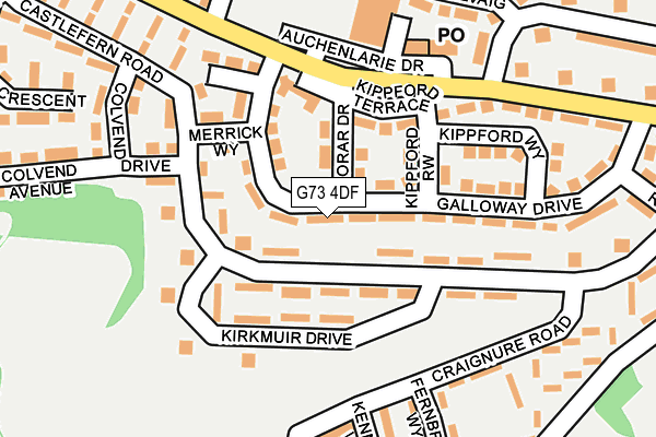 G73 4DF map - OS OpenMap – Local (Ordnance Survey)