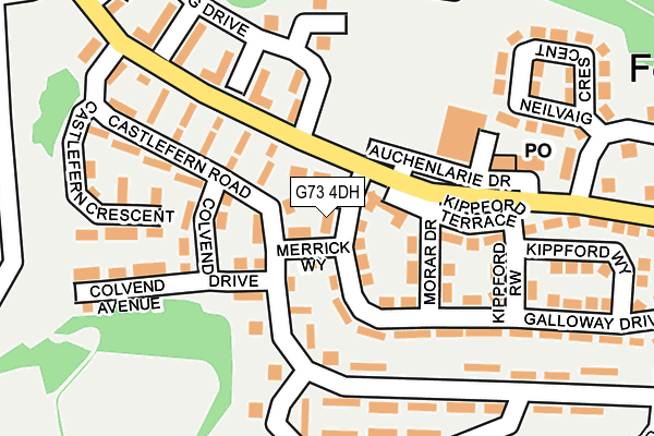 G73 4DH map - OS OpenMap – Local (Ordnance Survey)