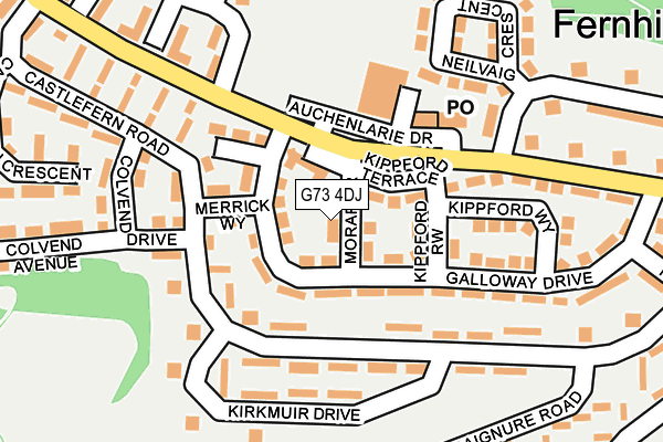 G73 4DJ map - OS OpenMap – Local (Ordnance Survey)