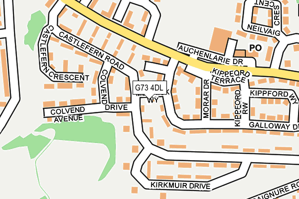 G73 4DL map - OS OpenMap – Local (Ordnance Survey)