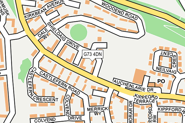 G73 4DN map - OS OpenMap – Local (Ordnance Survey)