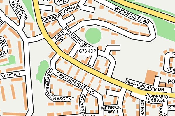 G73 4DP map - OS OpenMap – Local (Ordnance Survey)