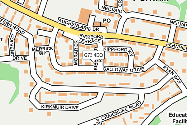 G73 4DQ map - OS OpenMap – Local (Ordnance Survey)