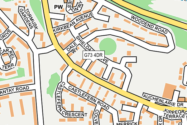 G73 4DR map - OS OpenMap – Local (Ordnance Survey)
