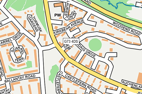 G73 4DS map - OS OpenMap – Local (Ordnance Survey)