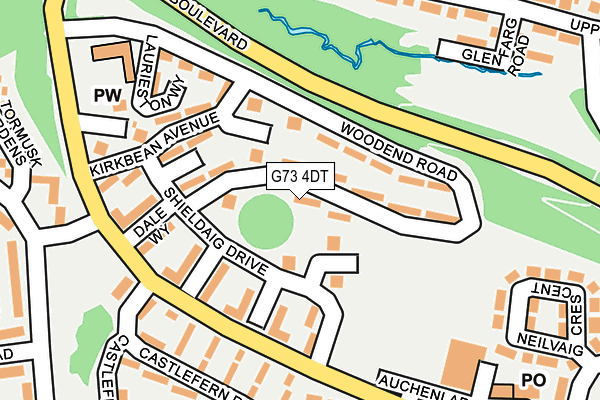G73 4DT map - OS OpenMap – Local (Ordnance Survey)