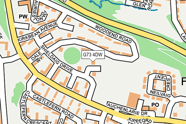 G73 4DW map - OS OpenMap – Local (Ordnance Survey)