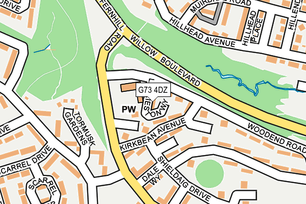 G73 4DZ map - OS OpenMap – Local (Ordnance Survey)