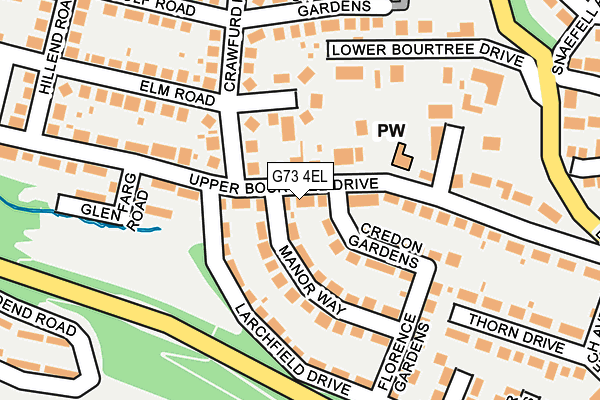 G73 4EL map - OS OpenMap – Local (Ordnance Survey)