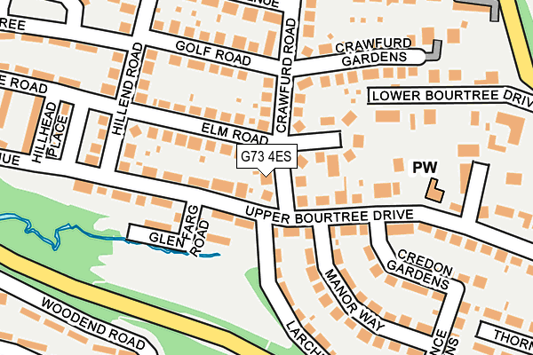 G73 4ES map - OS OpenMap – Local (Ordnance Survey)