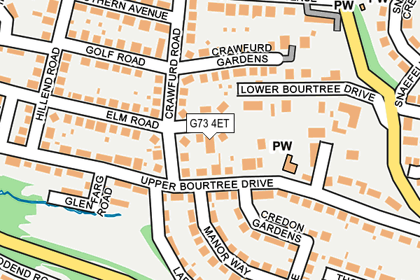 G73 4ET map - OS OpenMap – Local (Ordnance Survey)