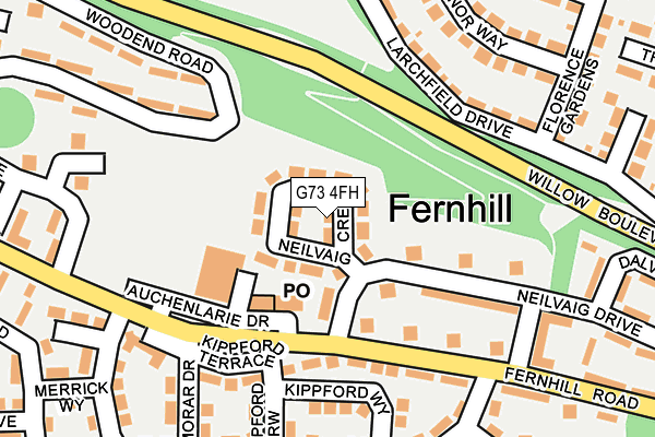 G73 4FH map - OS OpenMap – Local (Ordnance Survey)