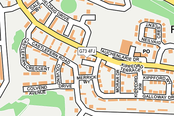 G73 4FJ map - OS OpenMap – Local (Ordnance Survey)