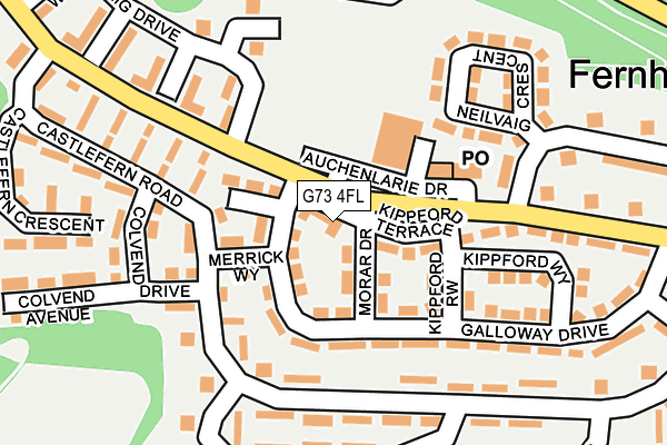 G73 4FL map - OS OpenMap – Local (Ordnance Survey)