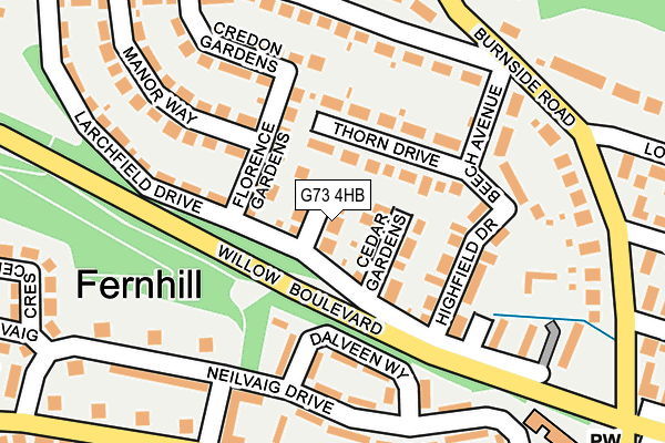 G73 4HB map - OS OpenMap – Local (Ordnance Survey)