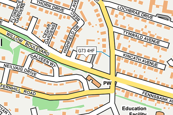 G73 4HF map - OS OpenMap – Local (Ordnance Survey)