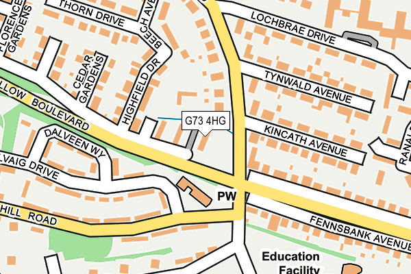 G73 4HG map - OS OpenMap – Local (Ordnance Survey)