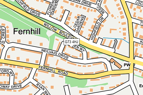 G73 4HJ map - OS OpenMap – Local (Ordnance Survey)