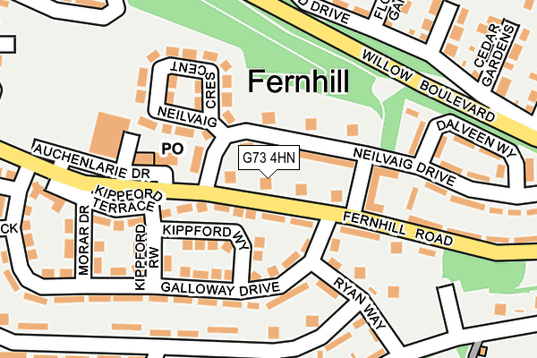 G73 4HN map - OS OpenMap – Local (Ordnance Survey)
