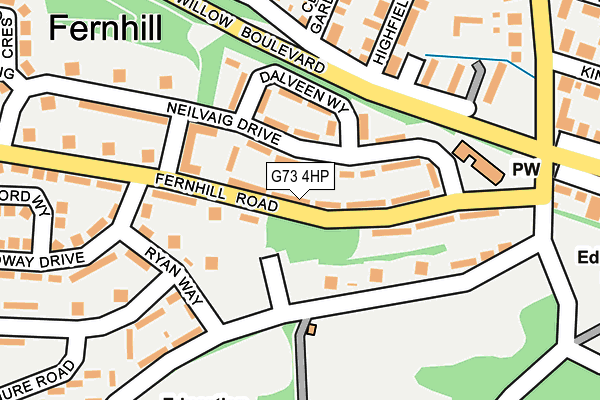 G73 4HP map - OS OpenMap – Local (Ordnance Survey)