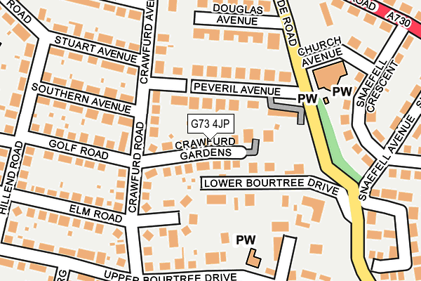 G73 4JP map - OS OpenMap – Local (Ordnance Survey)