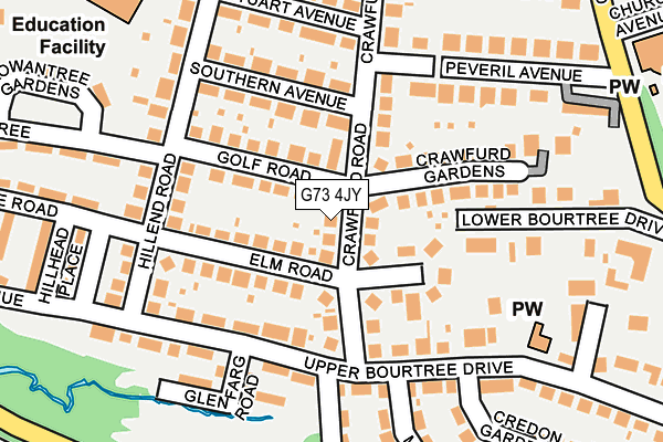G73 4JY map - OS OpenMap – Local (Ordnance Survey)
