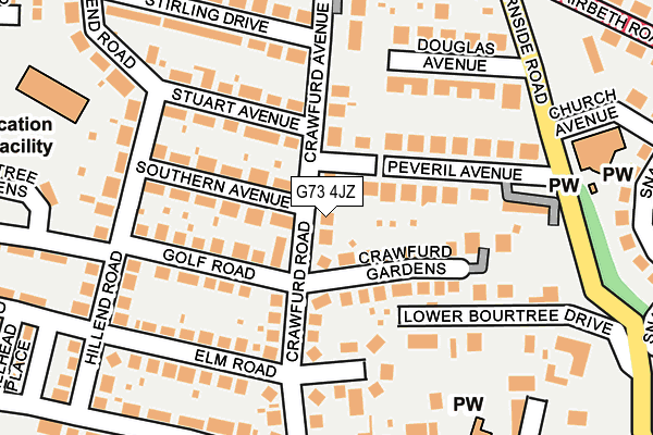 G73 4JZ map - OS OpenMap – Local (Ordnance Survey)