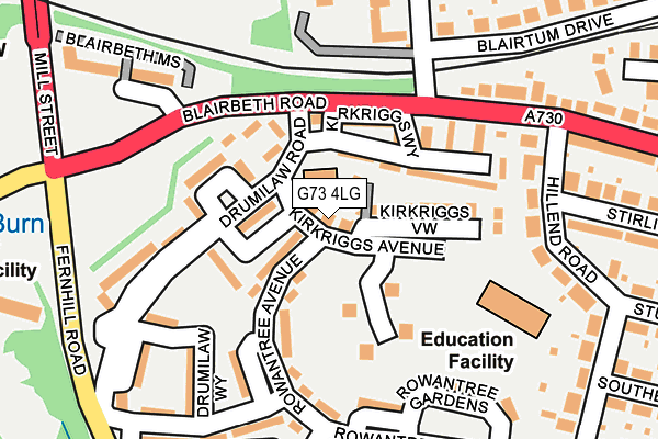 G73 4LG map - OS OpenMap – Local (Ordnance Survey)