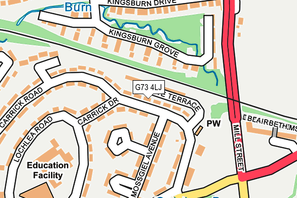 G73 4LJ map - OS OpenMap – Local (Ordnance Survey)