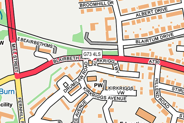 G73 4LS map - OS OpenMap – Local (Ordnance Survey)