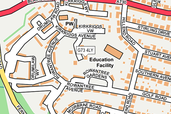 G73 4LY map - OS OpenMap – Local (Ordnance Survey)