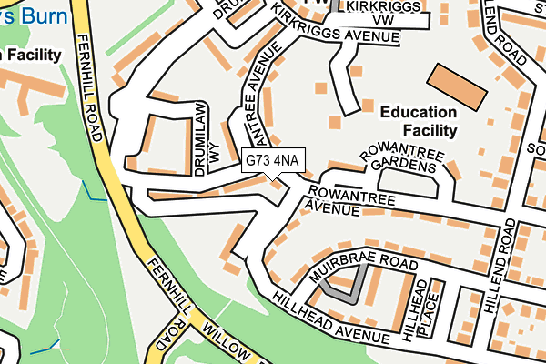 G73 4NA map - OS OpenMap – Local (Ordnance Survey)