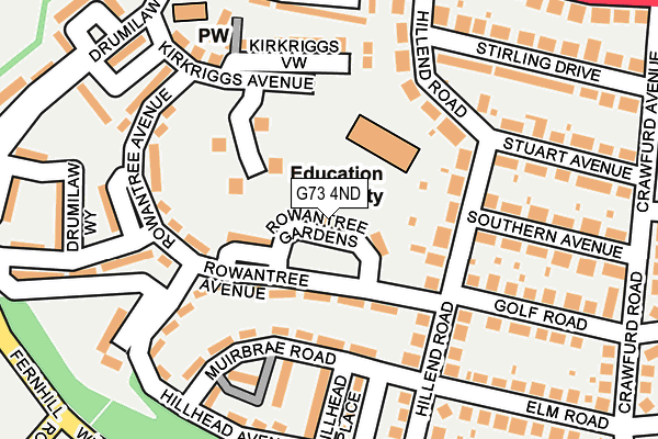 G73 4ND map - OS OpenMap – Local (Ordnance Survey)