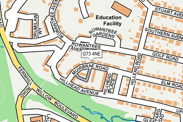 G73 4NE map - OS OpenMap – Local (Ordnance Survey)