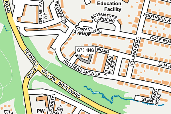 G73 4NG map - OS OpenMap – Local (Ordnance Survey)