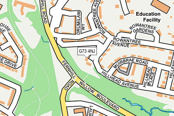 G73 4NJ map - OS OpenMap – Local (Ordnance Survey)