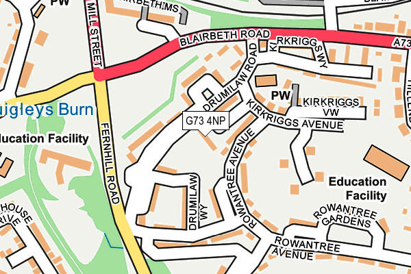 G73 4NP map - OS OpenMap – Local (Ordnance Survey)