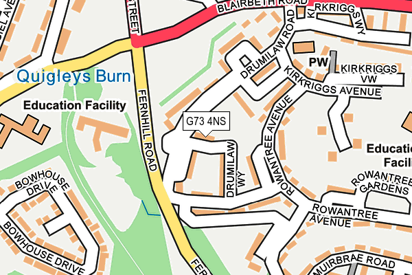 G73 4NS map - OS OpenMap – Local (Ordnance Survey)