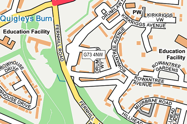 G73 4NW map - OS OpenMap – Local (Ordnance Survey)