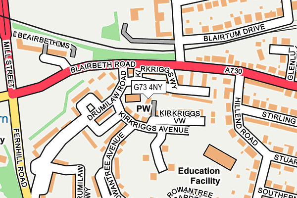 G73 4NY map - OS OpenMap – Local (Ordnance Survey)