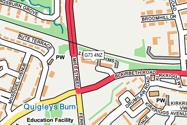 G73 4NZ map - OS OpenMap – Local (Ordnance Survey)
